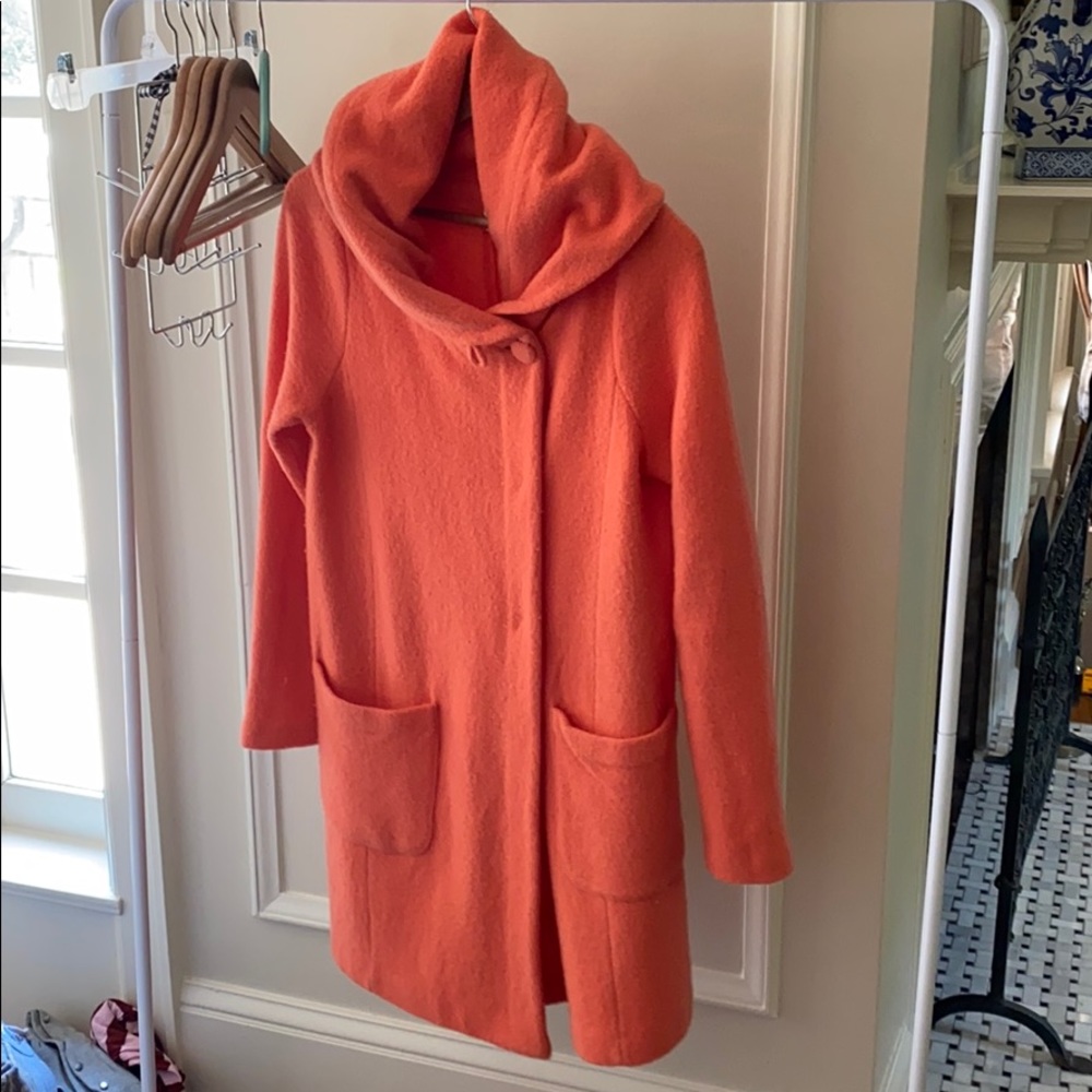 Women’s Coral Boiled Wool Jacket Cardigan